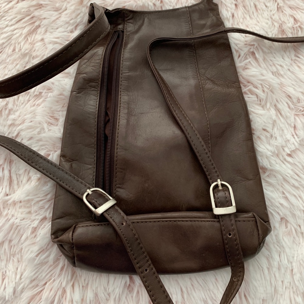 Leather mini Backpack, Brown